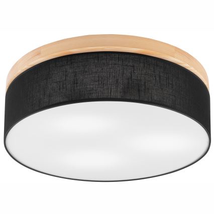Brilagi - LED Stropna svetilka BELLADONNA 3xE27/15W/230V pr. 50 cm črna/bor