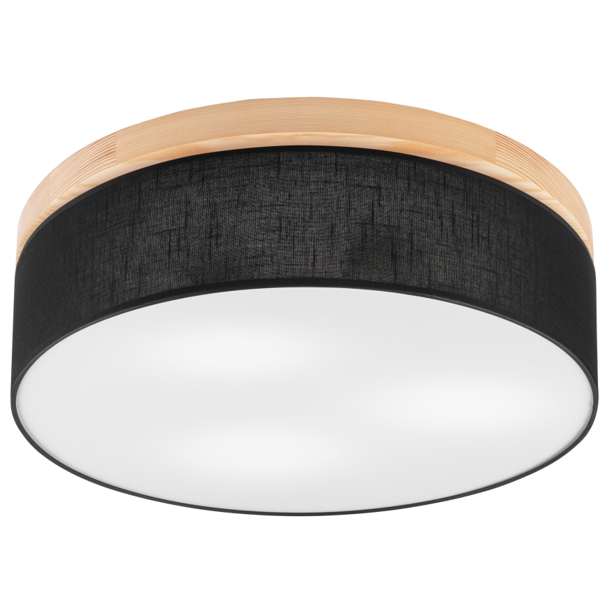 Brilagi - LED Stropna svetilka BELLADONNA 3xE27/15W/230V pr. 50 cm črna/bor