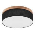 Brilagi - LED Stropna svetilka BELLADONNA 3xE27/15W/230V pr. 50 cm črna/hrast