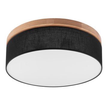 Brilagi - LED Stropna svetilka BELLADONNA 3xE27/15W/230V pr. 50 cm črna/hrast