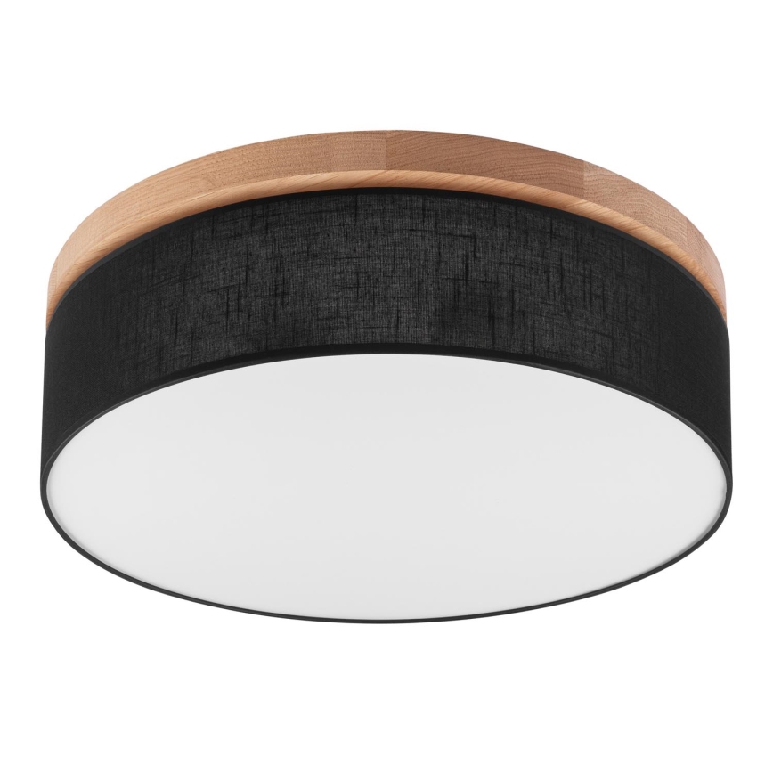 Brilagi - LED Stropna svetilka BELLADONNA 3xE27/15W/230V pr. 50 cm črna/hrast