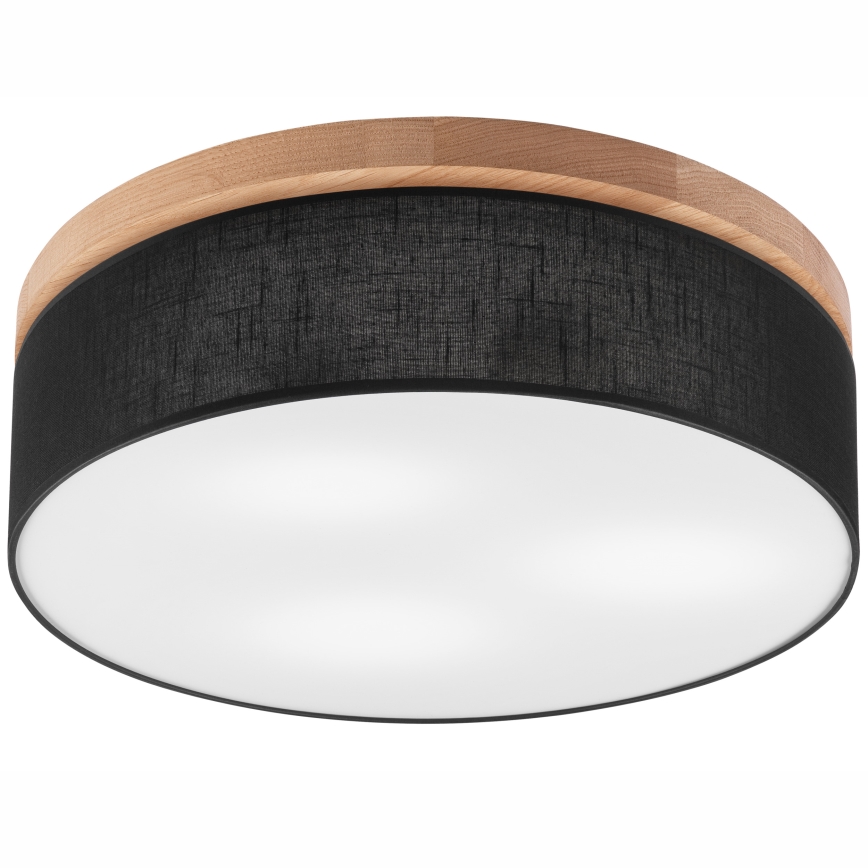 Brilagi - LED Stropna svetilka BELLADONNA 3xE27/15W/230V pr. 50 cm črna/hrast