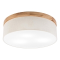 Brilagi - LED Stropna svetilka BELLADONNA 3xE27/15W/230V pr. 50 cm krem barva/hrast
