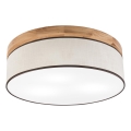 Brilagi - LED Stropna svetilka BELLADONNA 3xE27/15W/230V pr. 50 cm krem barva/hrast