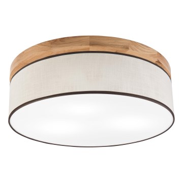 Brilagi - LED Stropna svetilka BELLADONNA 3xE27/15W/230V pr. 50 cm krem barva/hrast