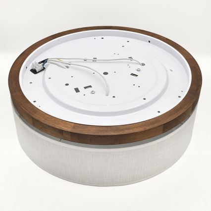 BRILAGI - LED Stropna svetilka BELLADONNA 3xE27/15W/230V Ø 50 cm bela/hrast-češnja