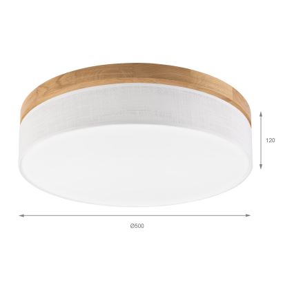 Brilagi - LED Stropna svetilka BELLADONNA LED/36W/230V premer 50 cm bela/jesen