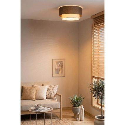 Brilagi - LED stropna svetilka BOHO ECO 1xE27/10W/230V premer 40 cm rjava/kremna
