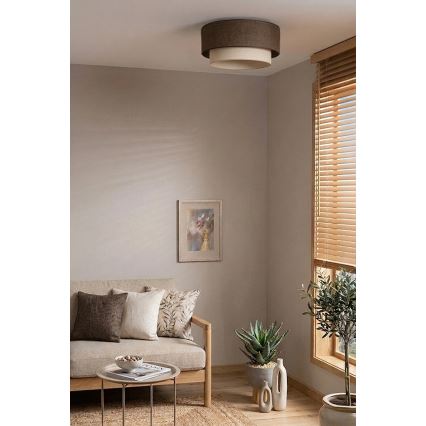 Brilagi - LED stropna svetilka BOHO ECO 1xE27/10W/230V premer 40 cm rjava/kremna