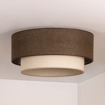 Brilagi - LED stropna svetilka BOHO ECO 1xE27/10W/230V premer 40 cm rjava/kremna
