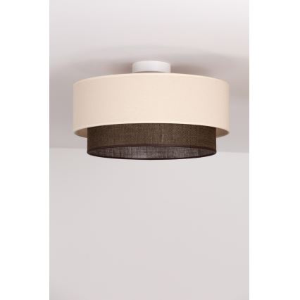 Brilagi - LED stropna svetilka BOHO STYLE 1xE27/15W/230V, premer 40 cm, kremna/rjava