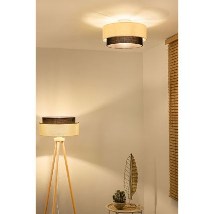 Brilagi - LED stropna svetilka BOHO STYLE 1xE27/15W/230V, premer 40 cm, kremna/rjava