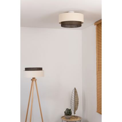 Brilagi - LED stropna svetilka BOHO STYLE 1xE27/15W/230V, premer 40 cm, kremna/rjava