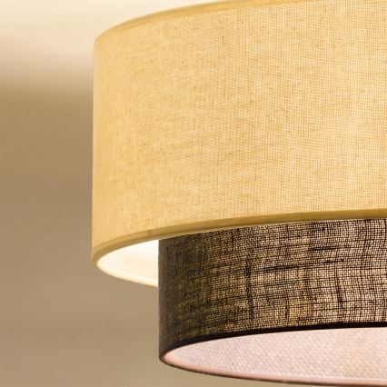 Brilagi - LED stropna svetilka BOHO STYLE 1xE27/15W/230V, premer 40 cm, kremna/rjava