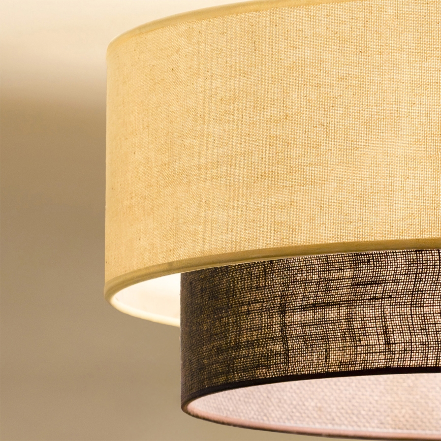 Brilagi - LED stropna svetilka BOHO STYLE 1xE27/15W/230V, premer 40 cm, kremna/rjava