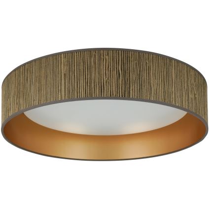 Brilagi - LED Stropna svetilka BOSTON ROLLER LED/24W/230V pr. 45 cm slama rjava/zlata