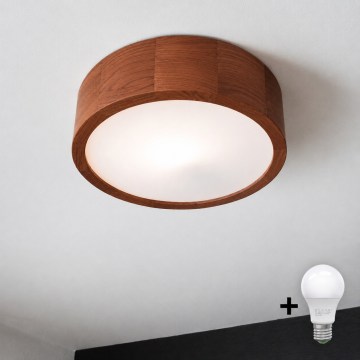 Brilagi - LED stropna svetilka CARVALHO 1xE27/15W/230V hrast/češnja premer 27 cm