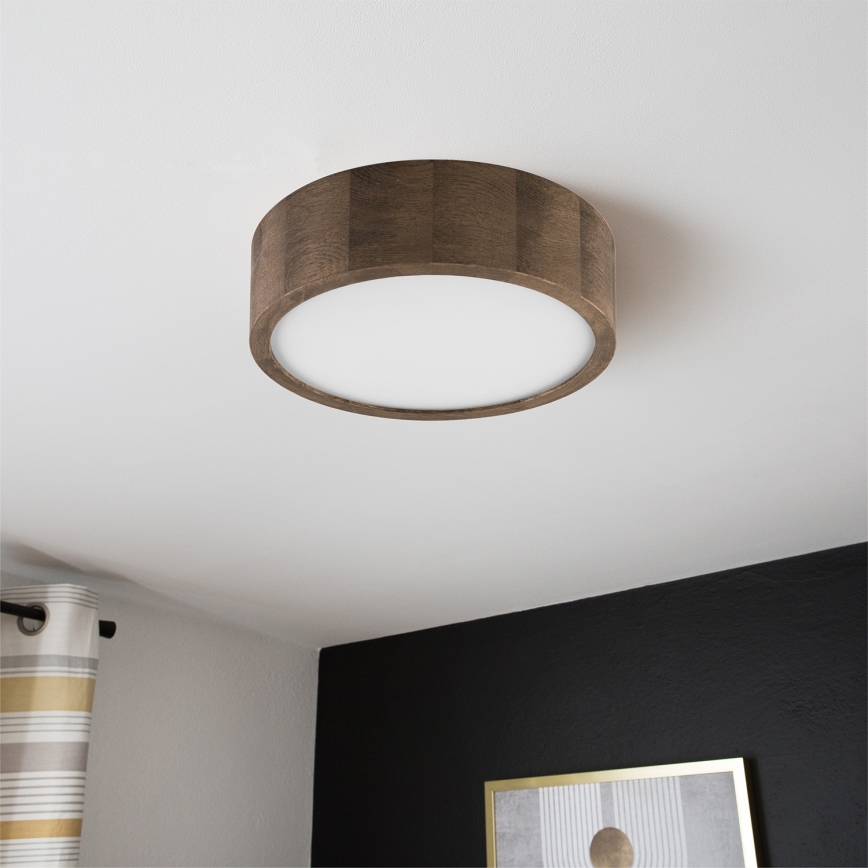 Brilagi - LED stropna svetilka CARVALHO 1xE27/15W/230V hrast/oreh, premer 27 cm