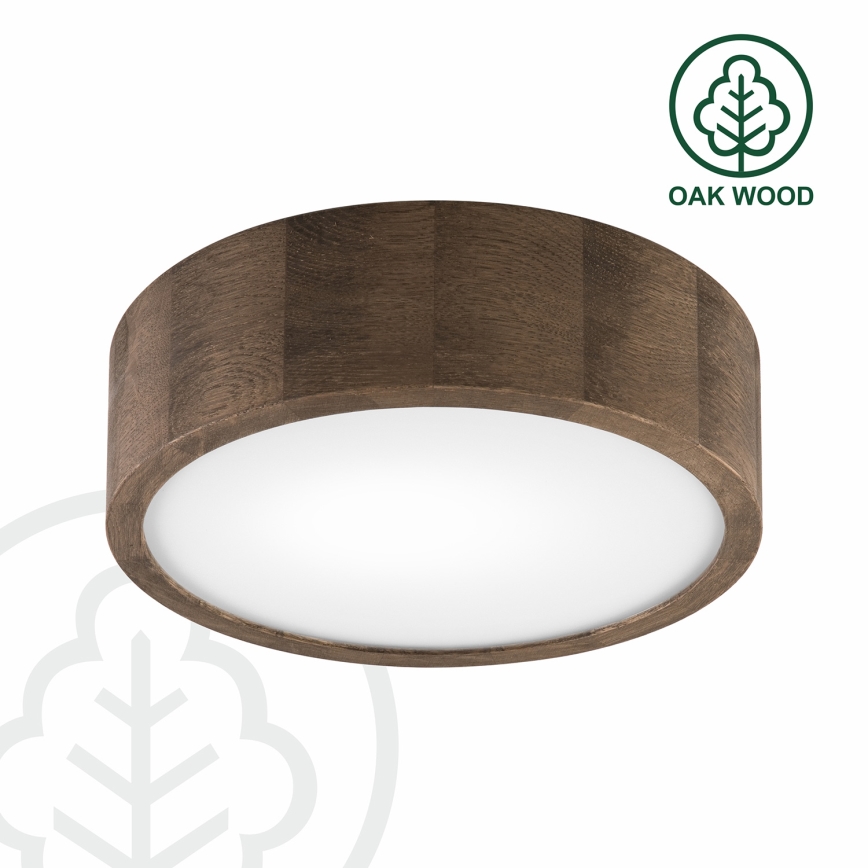 Brilagi - LED stropna svetilka CARVALHO 1xE27/15W/230V hrast/oreh, premer 27 cm
