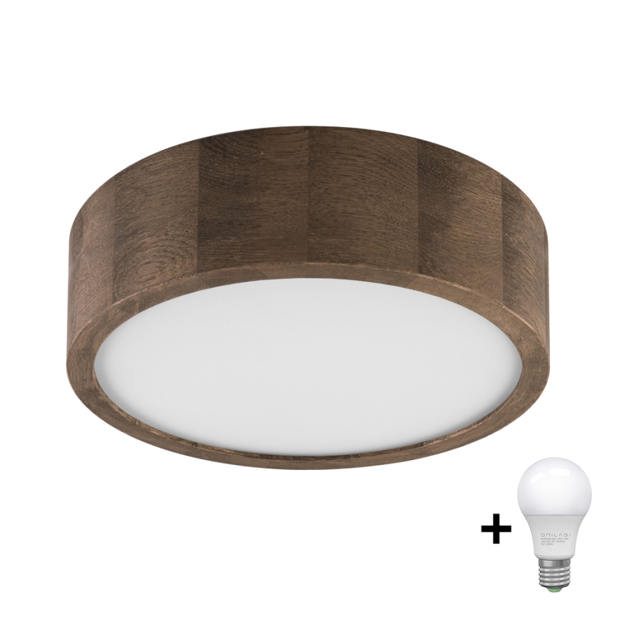 Brilagi - LED Stropna svetilka CARVALHO 1xE27/60W/230V hrast oreh pr. 27 cm