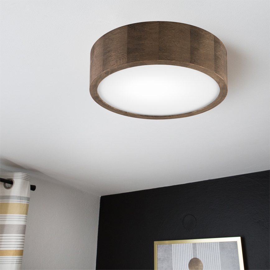 Brilagi - LED Stropna svetilka CARVALHO 1xE27/60W/230V hrast oreh pr. 27 cm