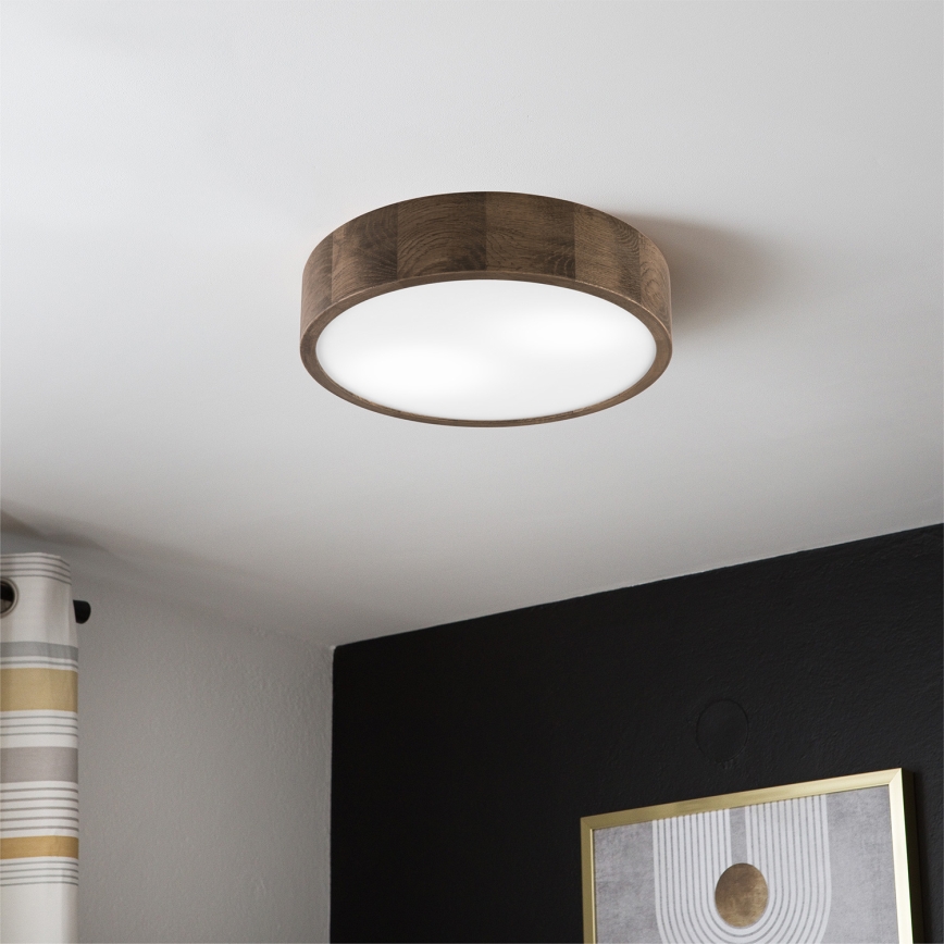 Brilagi - LED stropna svetilka CARVALHO 2xE27/15W/230V hrast/oreh premer 37 cm