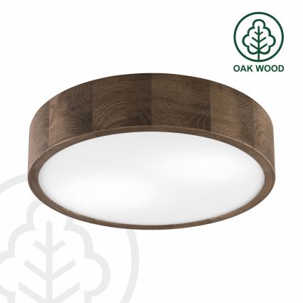 Brilagi - LED stropna svetilka CARVALHO 2xE27/15W/230V hrast/oreh premer 37 cm
