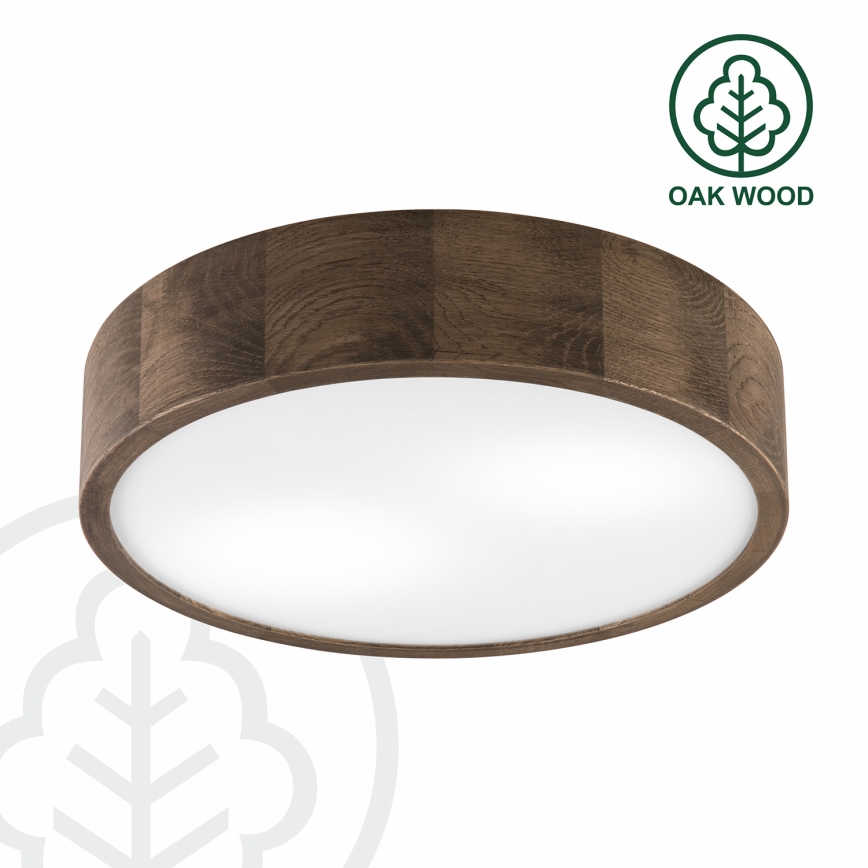 Brilagi - LED stropna svetilka CARVALHO 2xE27/15W/230V hrast/oreh premer 37 cm