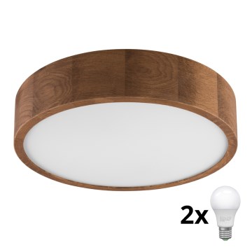 Brilagi - LED Stropna svetilka CARVALHO 2xE27/60W/230V hrast češnja pr. 37 cm