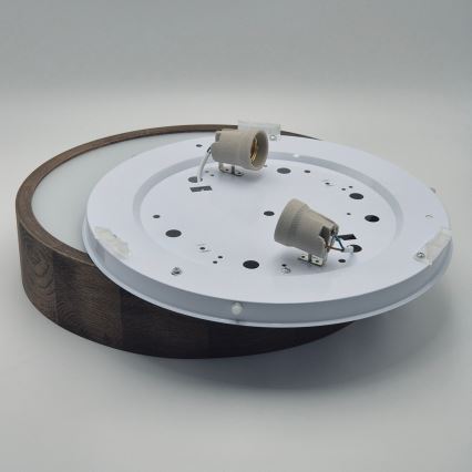 Brilagi - LED Stropna svetilka CARVALHO 2xE27/60W/230V hrast oreh pr. 37 cm