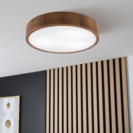 Brilagi - LED stropna svetilka CARVALHO 3xE27/15W/230V, dekor hrast-češnja, premer 47 cm