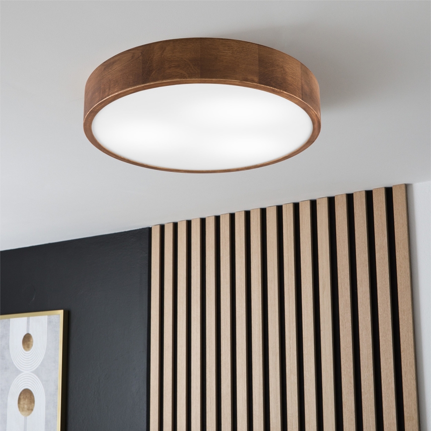Brilagi - LED stropna svetilka CARVALHO 3xE27/15W/230V, dekor hrast-češnja, premer 47 cm