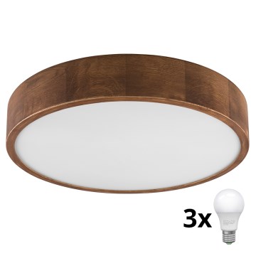 Brilagi - LED Stropna svetilka CARVALHO 3xE27/60W/230V hrast češnja pr. 47 cm