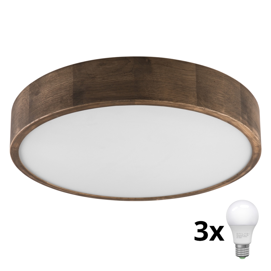Brilagi - LED Stropna svetilka CARVALHO 3xE27/60W/230V hrast oreh pr. 47 cm
