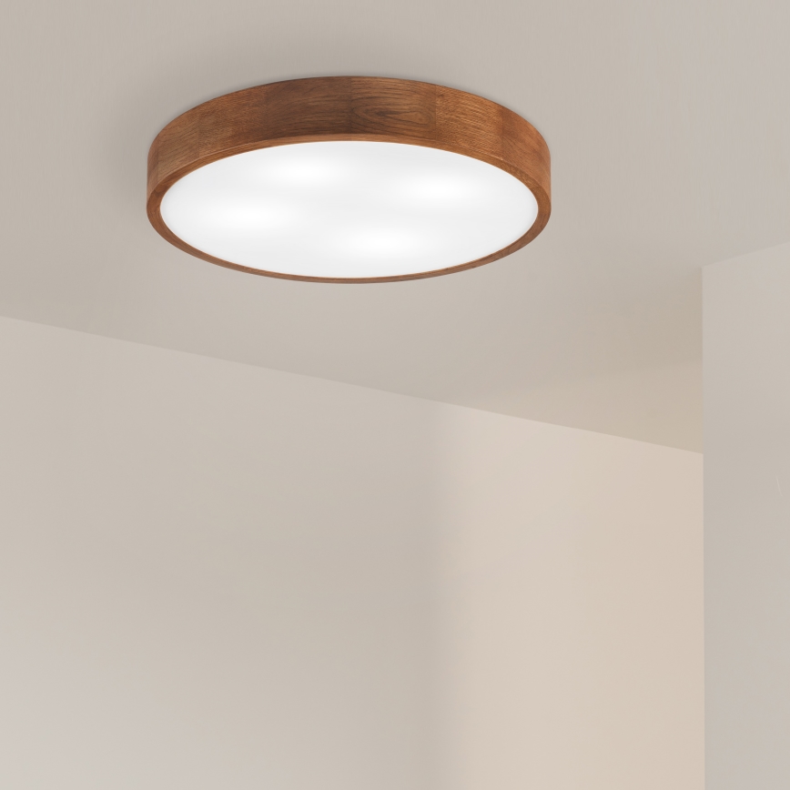 Brilagi - LED stropna svetilka CARVALHO 4xE27/60W/230V hrast češnja premer 57,5 cm