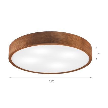 Brilagi - LED stropna svetilka CARVALHO 4xE27/60W/230V hrast češnja premer 57,5 cm