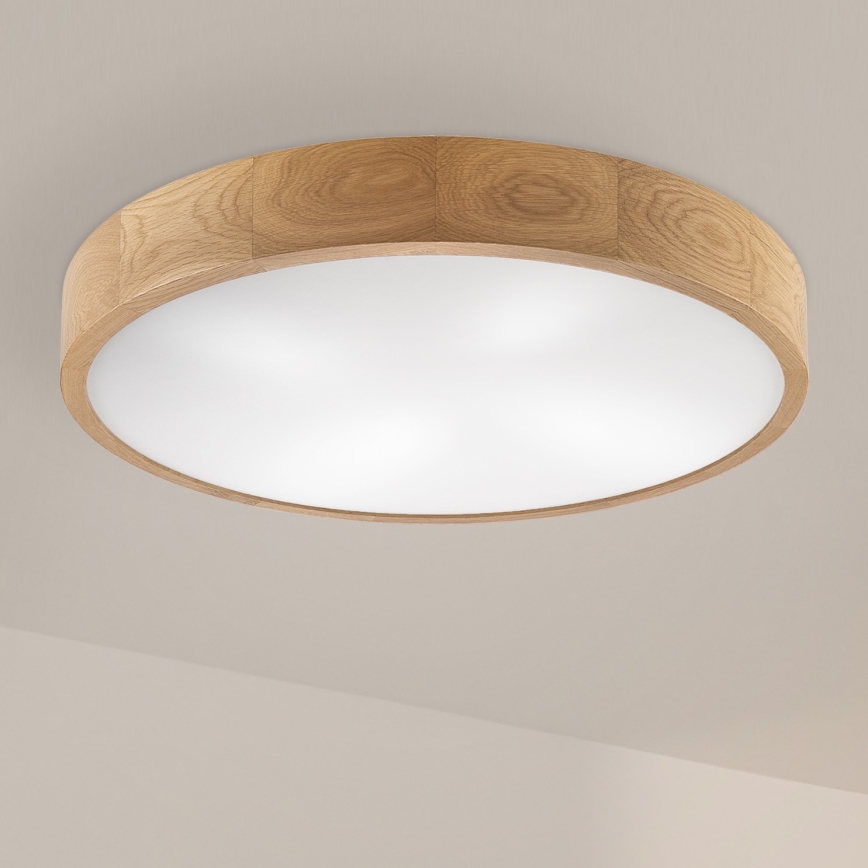 Brilagi - LED Stropna svetilka CARVALHO 4xE27/60W/230V hrast ø 57,5 cm