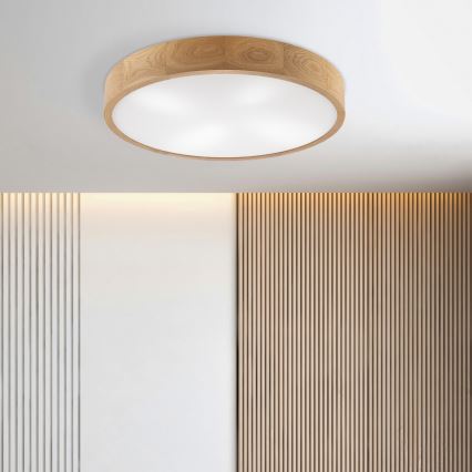 Brilagi - LED Stropna svetilka CARVALHO 4xE27/60W/230V hrast ø 57,5 cm