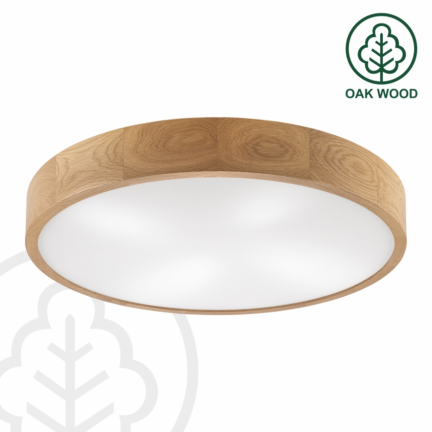 Brilagi - LED Stropna svetilka CARVALHO 4xE27/60W/230V hrast ø 57,5 cm