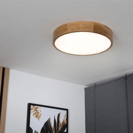 Brilagi - LED stropna svetilka CARVALHO LED/36W/230V hrast, premer 47,5 cm