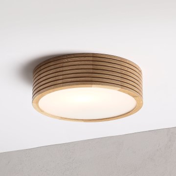 Brilagi - LED stropna svetilka CARVALHO MODERN 1xE27/60W/230V, premer 27,5 cm, hrast