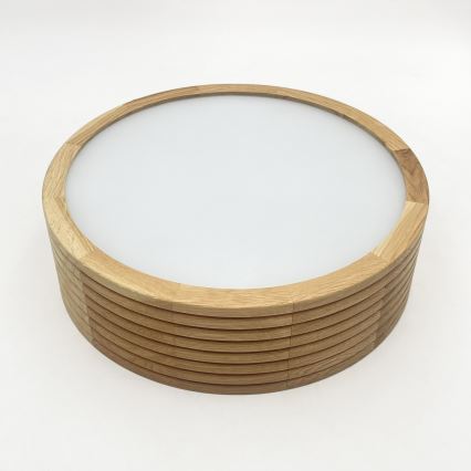 Brilagi - LED stropna svetilka CARVALHO MODERN 1xE27/60W/230V, premer 27,5 cm, hrast