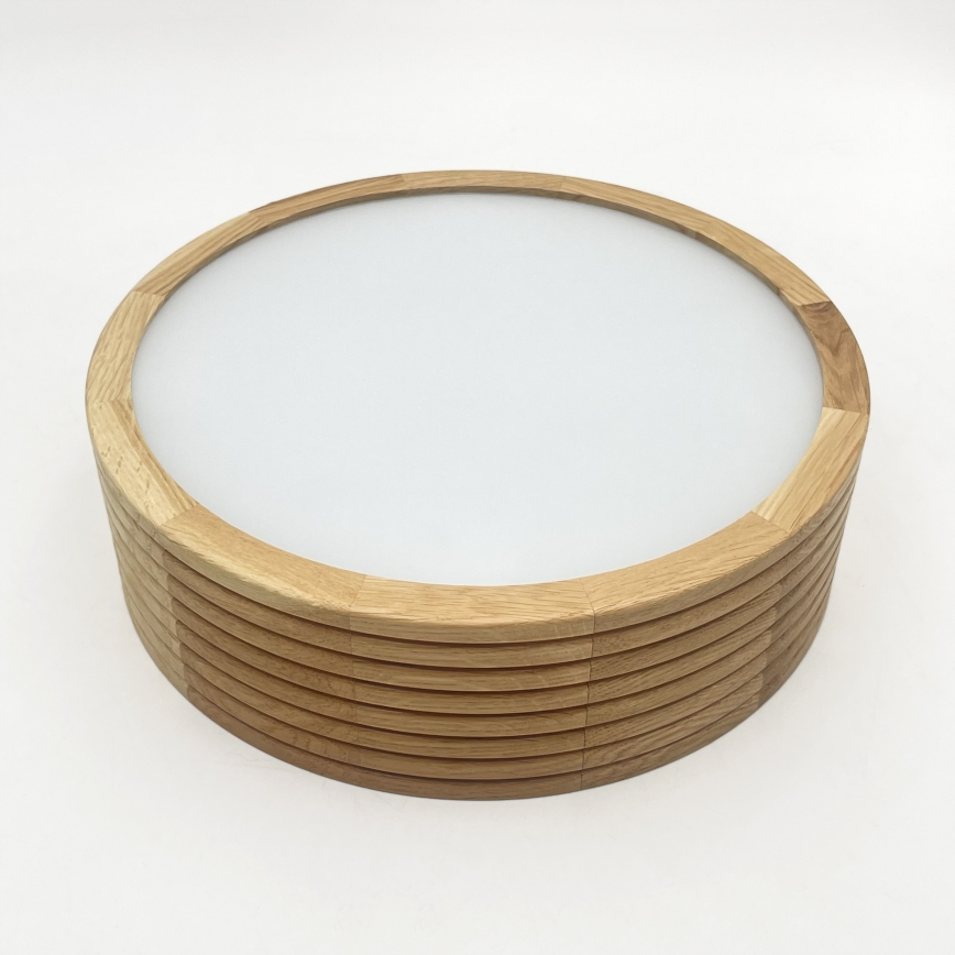 Brilagi - LED stropna svetilka CARVALHO MODERN 1xE27/60W/230V, premer 27,5 cm, hrast
