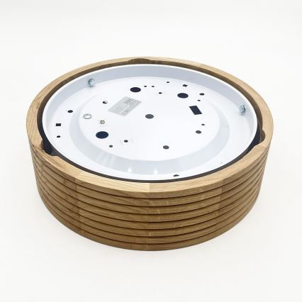Brilagi - LED stropna svetilka CARVALHO MODERN 1xE27/60W/230V, premer 27,5 cm, hrast