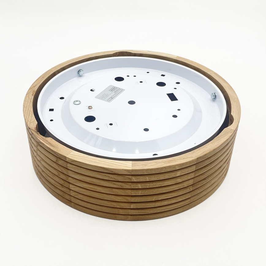 Brilagi - LED stropna svetilka CARVALHO MODERN 1xE27/60W/230V, premer 27,5 cm, hrast