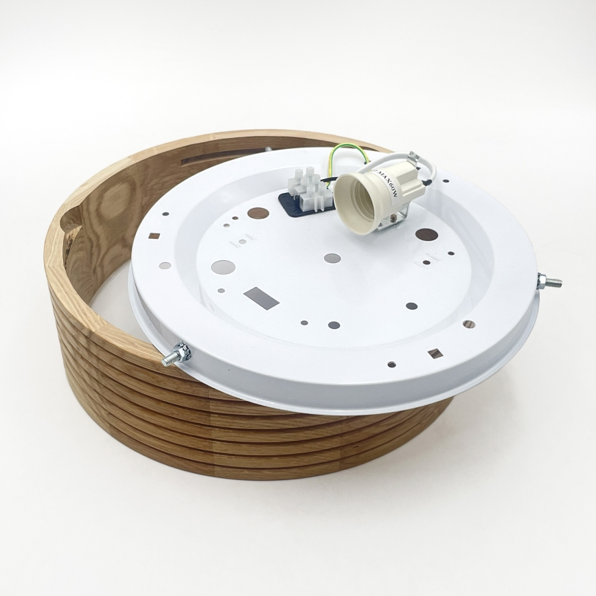 Brilagi - LED stropna svetilka CARVALHO MODERN 1xE27/60W/230V, premer 27,5 cm, hrast