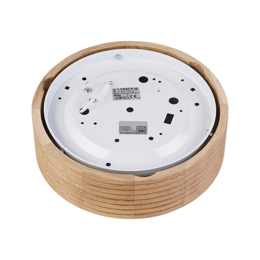Brilagi - LED stropna svetilka CARVALHO MODERN 1xE27/60W/230V, premer 27,5 cm, hrast