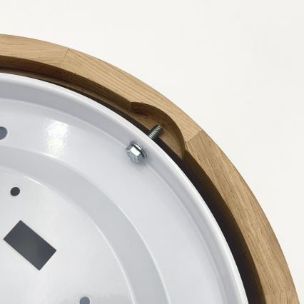 Brilagi - LED stropna svetilka CARVALHO MODERN 1xE27/60W/230V, premer 27,5 cm, hrast