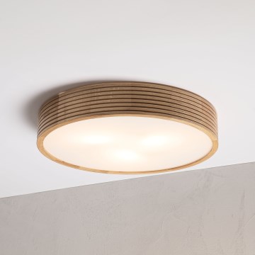 Brilagi - LED stropna svetilka CARVALHO MODERN 3xE27/60W/230V premer 47,5 cm hrast