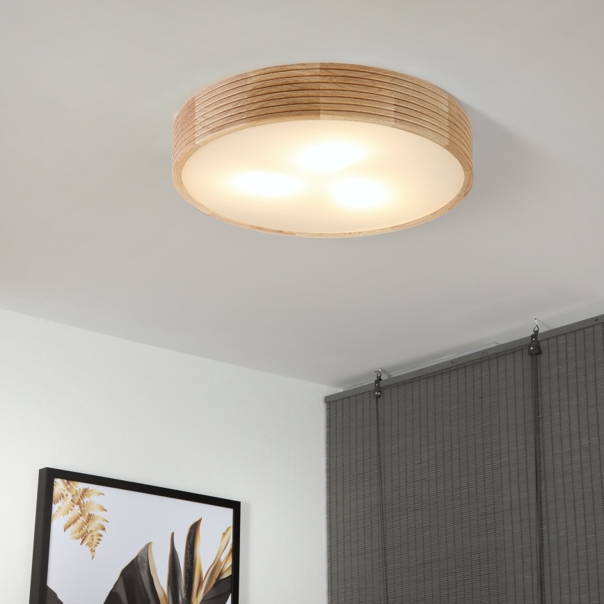 Brilagi - LED stropna svetilka CARVALHO MODERN 3xE27/60W/230V premer 47,5 cm hrast